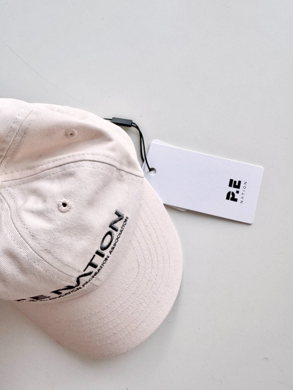 NWT P.E NATION Homage Pink Cotton Canvas Embroidered Baseball Cap Hat, One Size - Picture 11 of 14